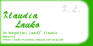 klaudia lauko business card